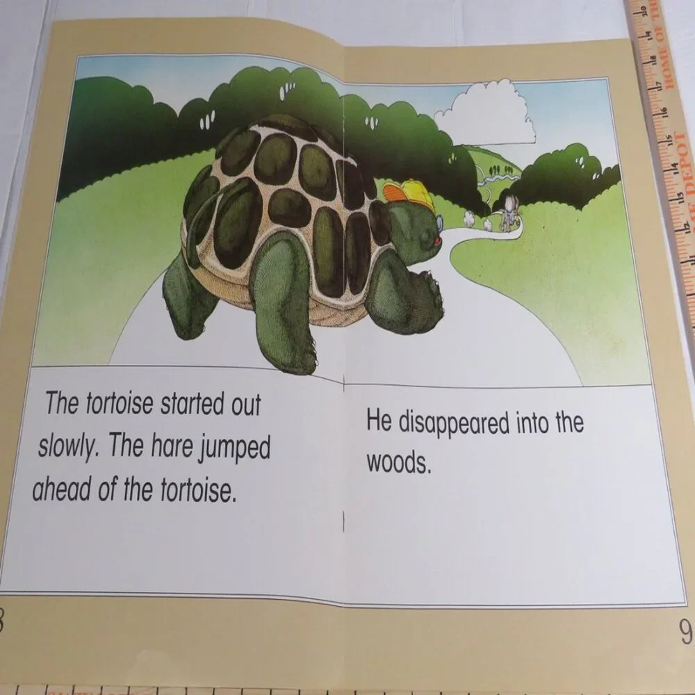 The Hare and the Tortoise (almost 2 feet tall) with (4) student story books